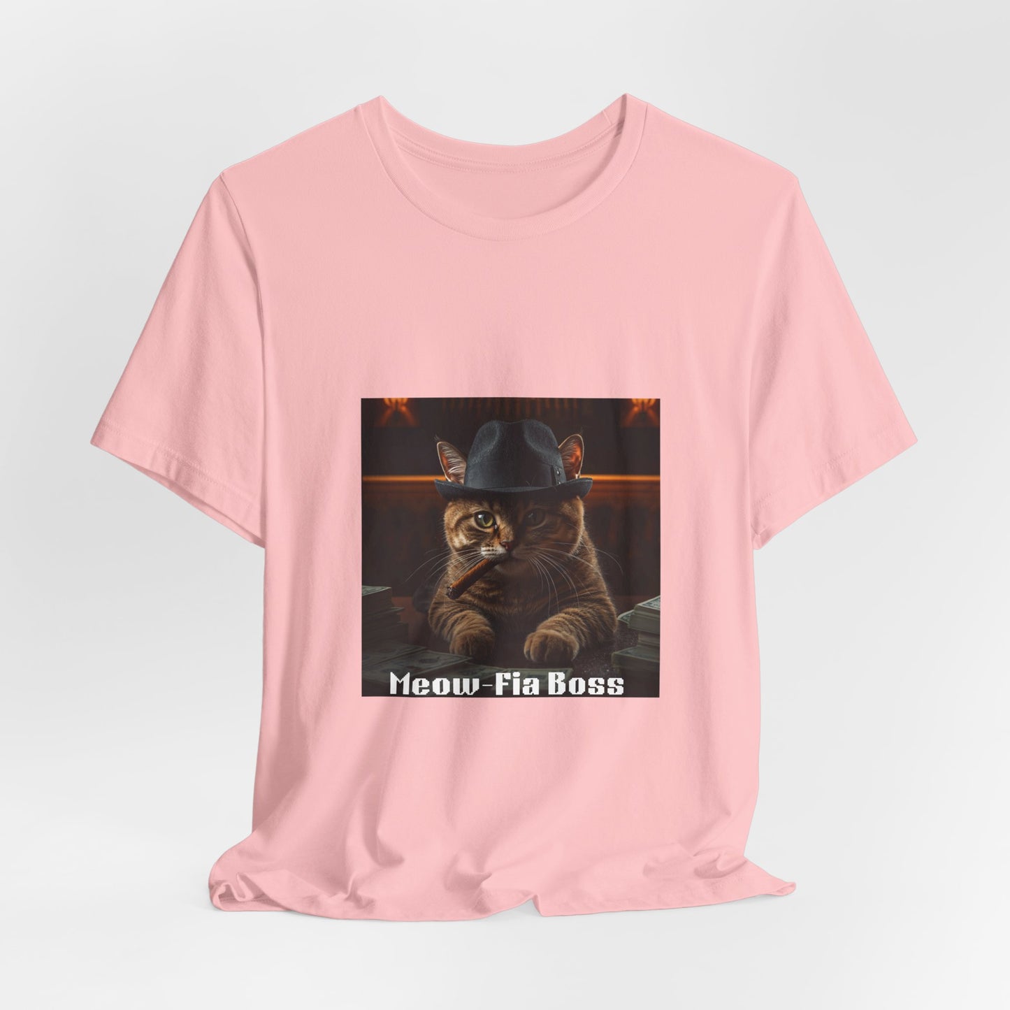 Mafia Feline Boss Tee - Cat with Hat Graphic T-Shirt
