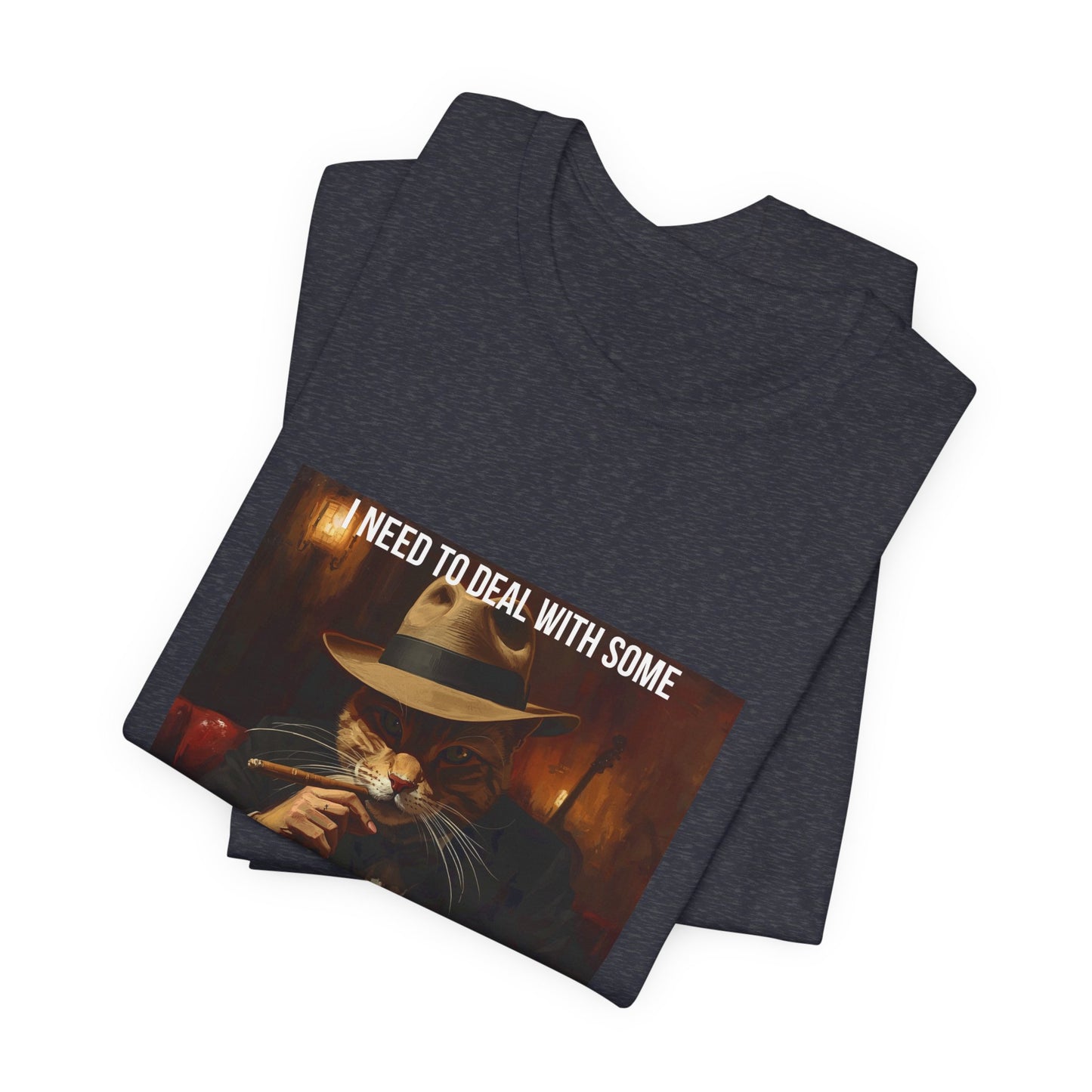Funny Cat Mafia T-Shirt — "Purr-sonal Business" Graphic Tee
