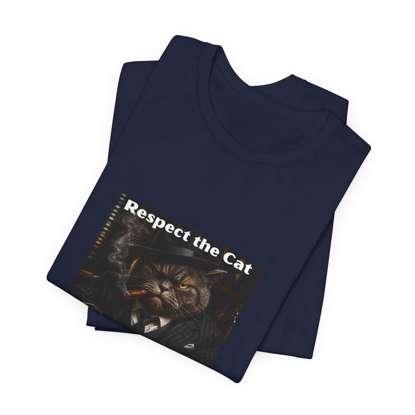 Respect the Cat T‑Shirt – "Respect the Cat or Sleep with the Fish" Vintage Cat Tee
