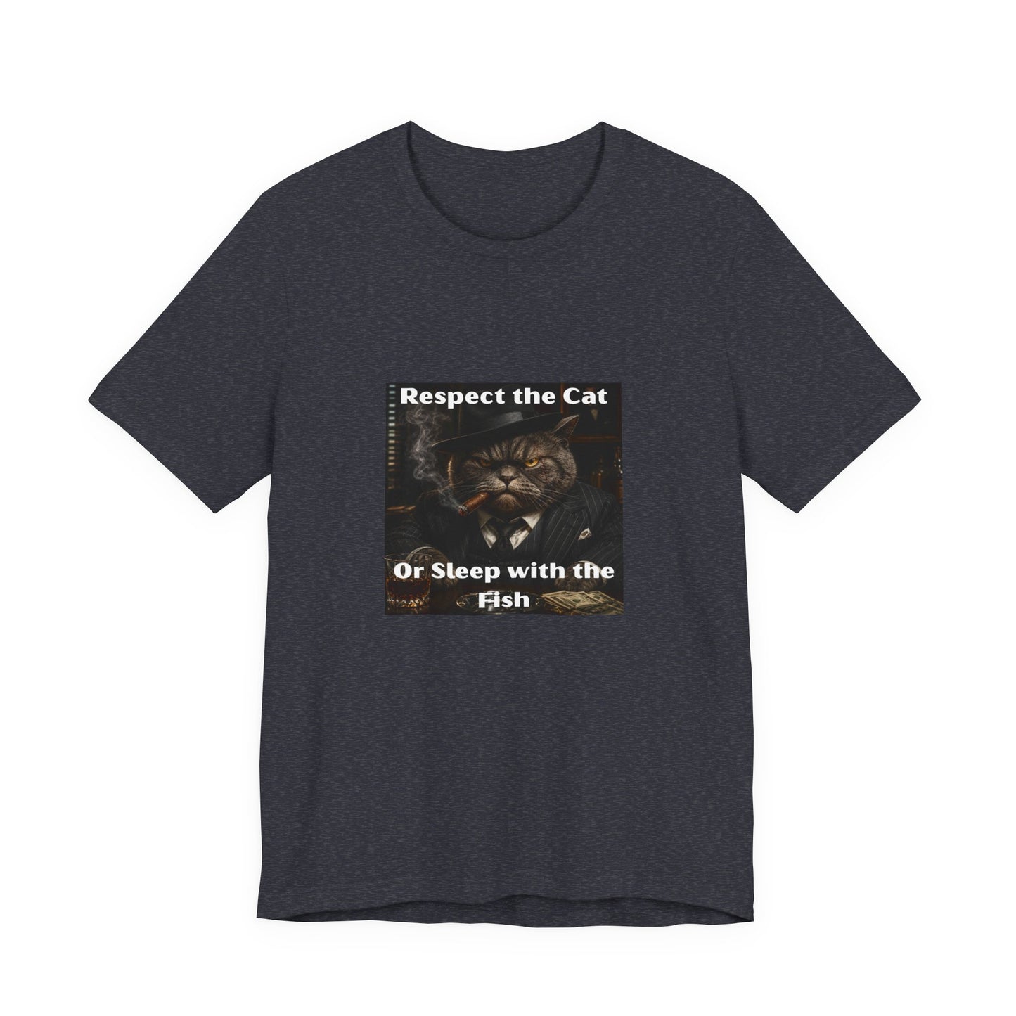 Respect the Cat T‑Shirt – "Respect the Cat or Sleep with the Fish" Vintage Cat Tee