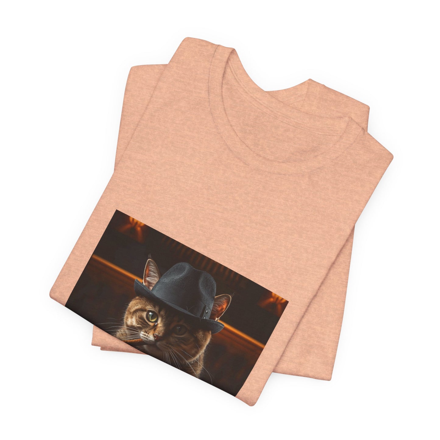 Mafia Feline Boss Tee - Cat with Hat Graphic T-Shirt