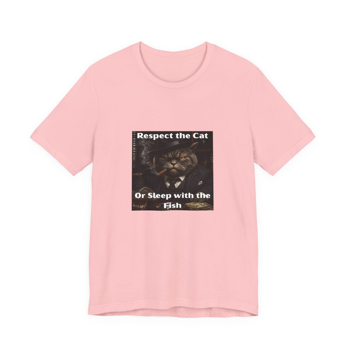 Respect the Cat T‑Shirt – "Respect the Cat or Sleep with the Fish" Vintage Cat Tee