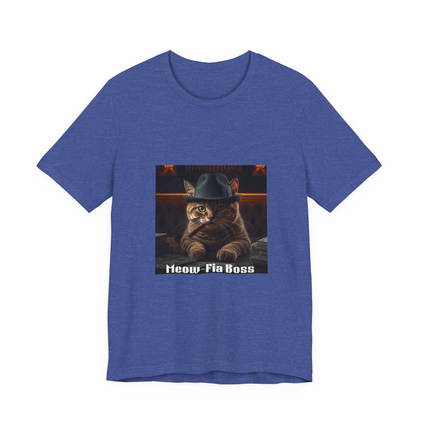 Mafia Feline Boss Tee - Cat with Hat Graphic T-Shirt
