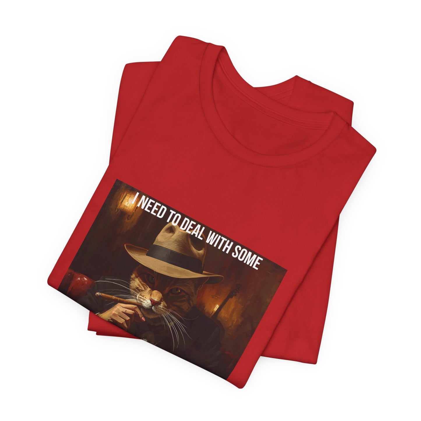 Funny Cat Mafia T-Shirt — "Purr-sonal Business" Graphic Tee