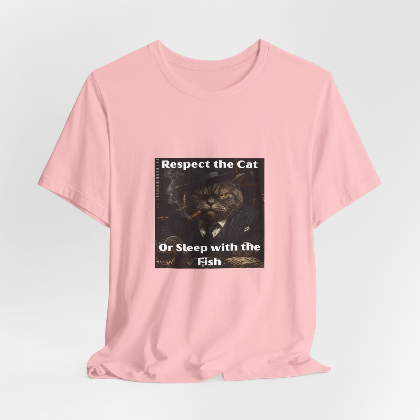 Respect the Cat T‑Shirt – "Respect the Cat or Sleep with the Fish" Vintage Cat Tee