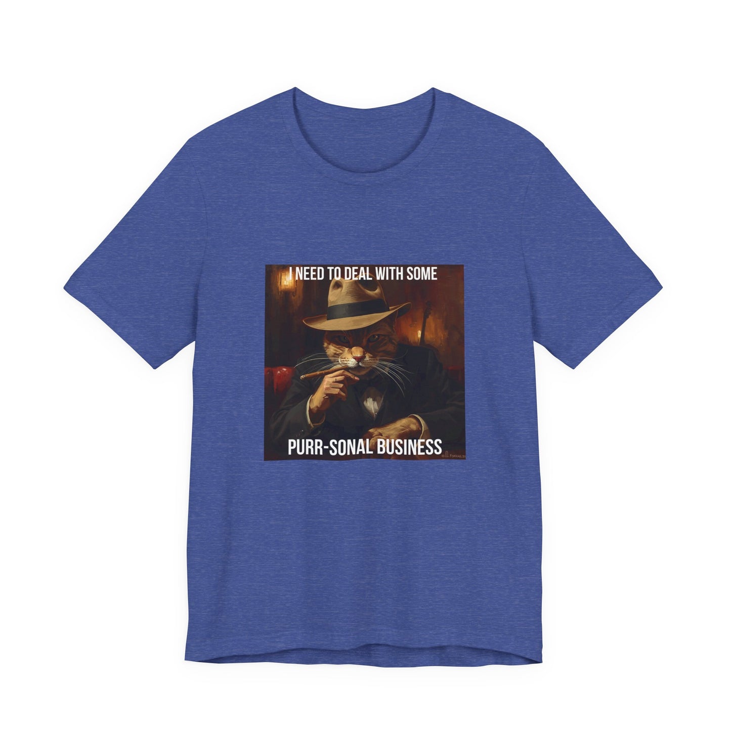 Funny Cat Mafia T-Shirt — "Purr-sonal Business" Graphic Tee