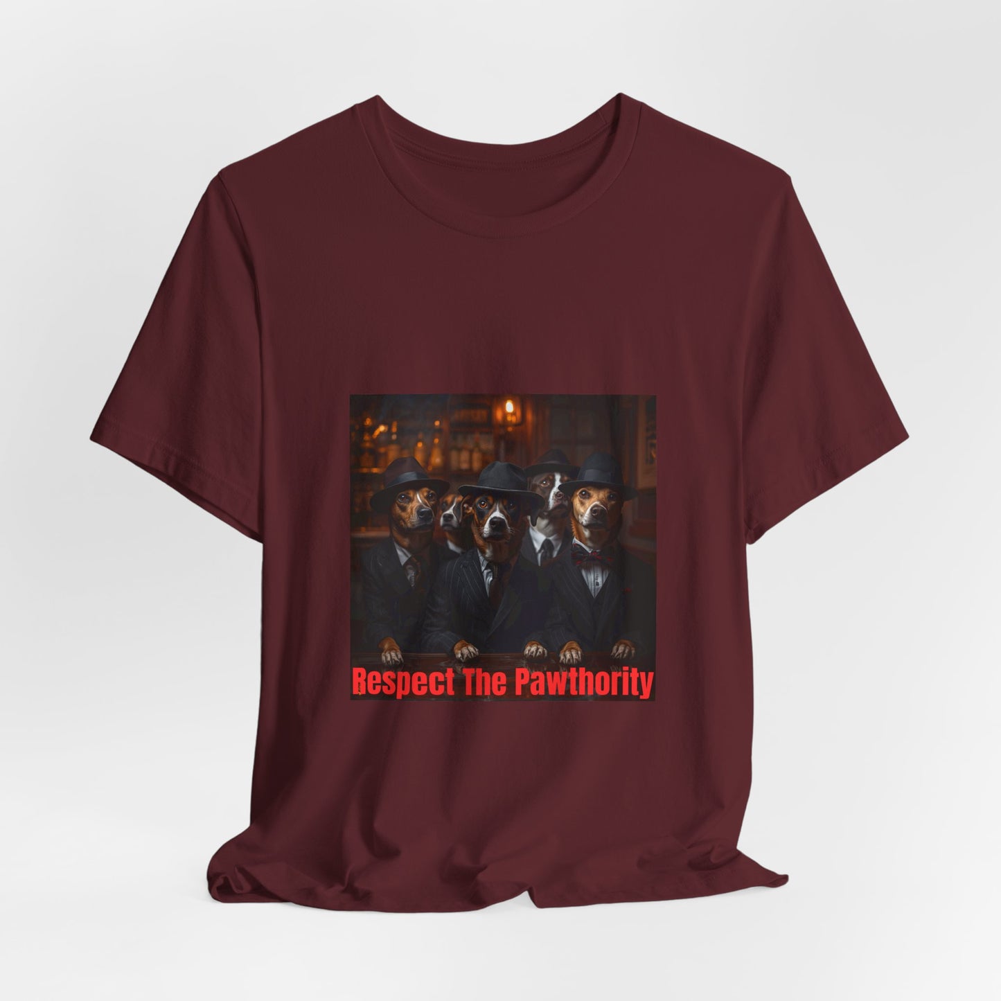 Respect The Pawthority Tee — Dog Mafia Gang Graphic T-Shirt