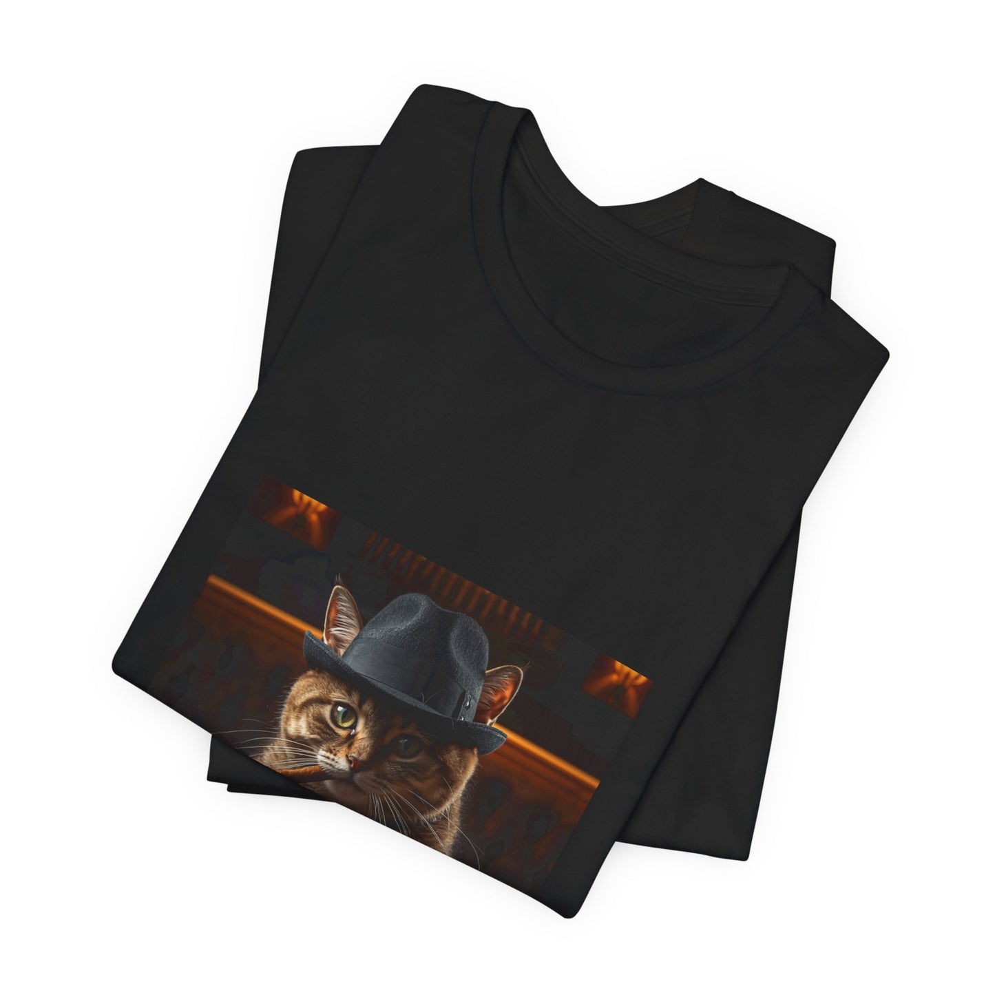 Mafia Feline Boss Tee - Cat with Hat Graphic T-Shirt