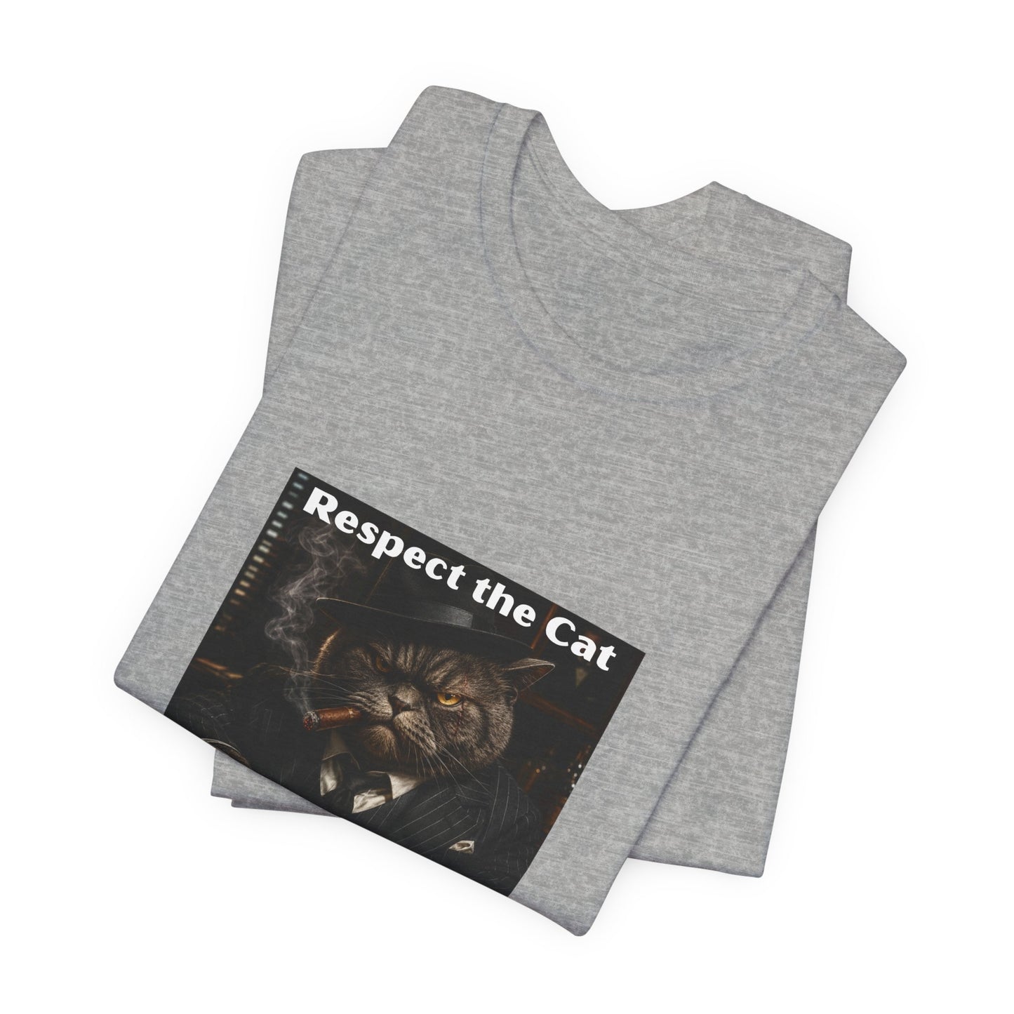 Respect the Cat T‑Shirt – "Respect the Cat or Sleep with the Fish" Vintage Cat Tee