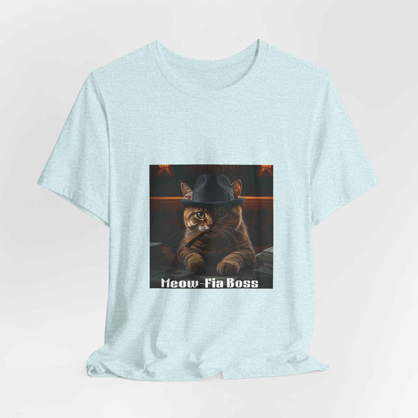 Mafia Feline Boss Tee - Cat with Hat Graphic T-Shirt