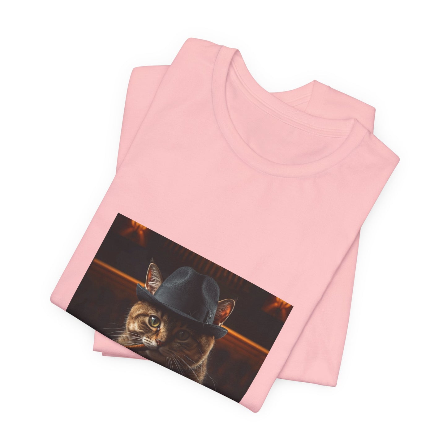 Mafia Feline Boss Tee - Cat with Hat Graphic T-Shirt
