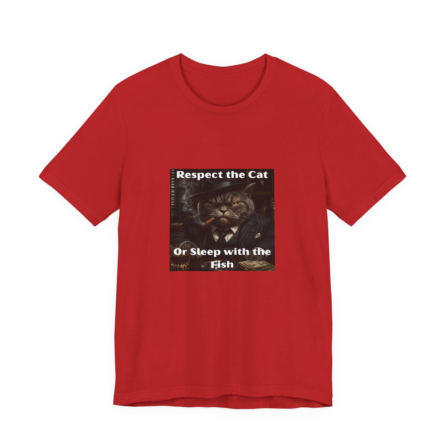 Respect the Cat T‑Shirt – "Respect the Cat or Sleep with the Fish" Vintage Cat Tee