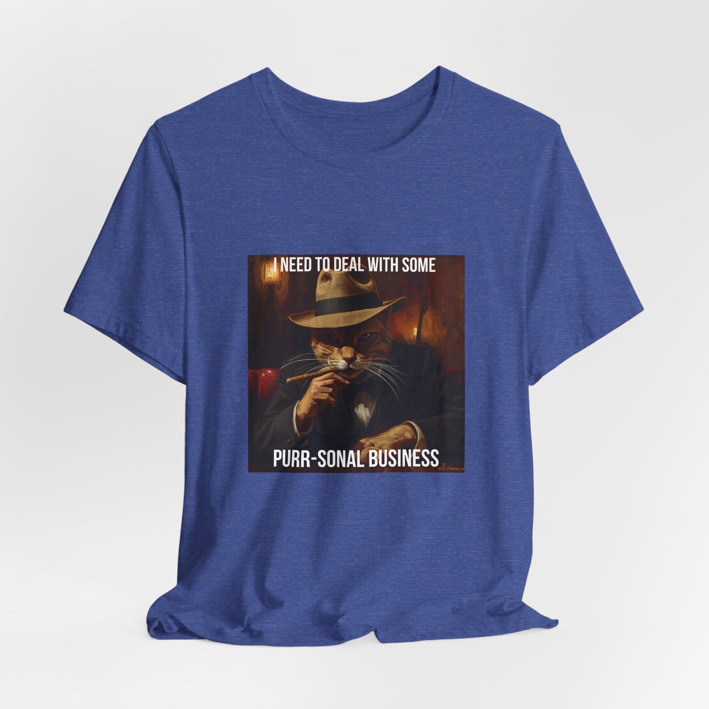 Funny Cat Mafia T-Shirt — "Purr-sonal Business" Graphic Tee