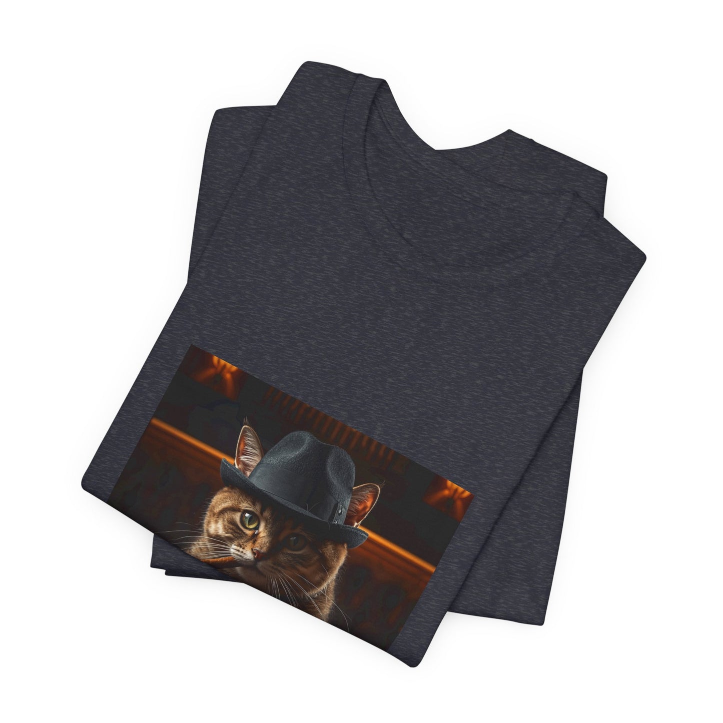 Mafia Feline Boss Tee - Cat with Hat Graphic T-Shirt