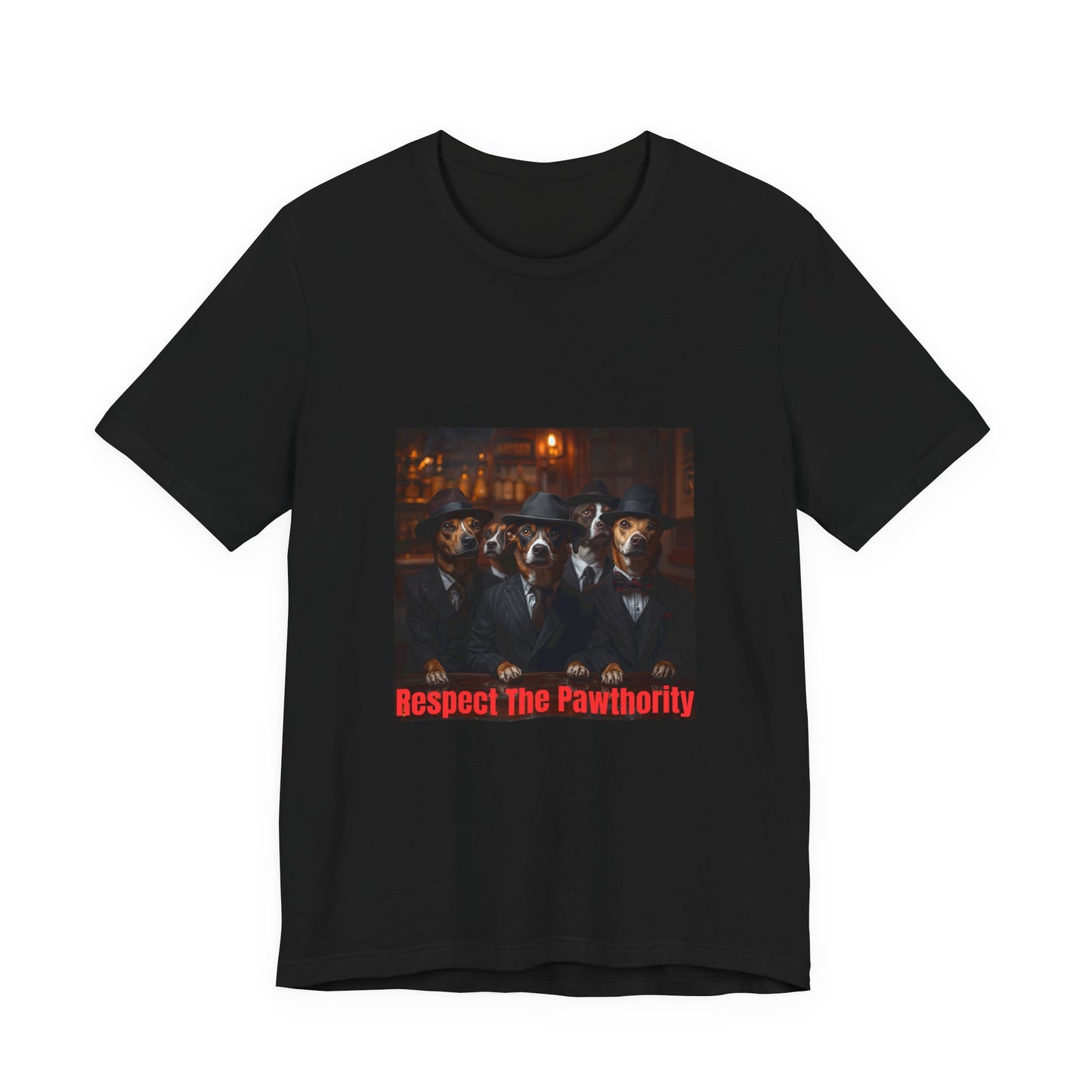 Respect The Pawthority Tee — Dog Mafia Gang Graphic T-Shirt