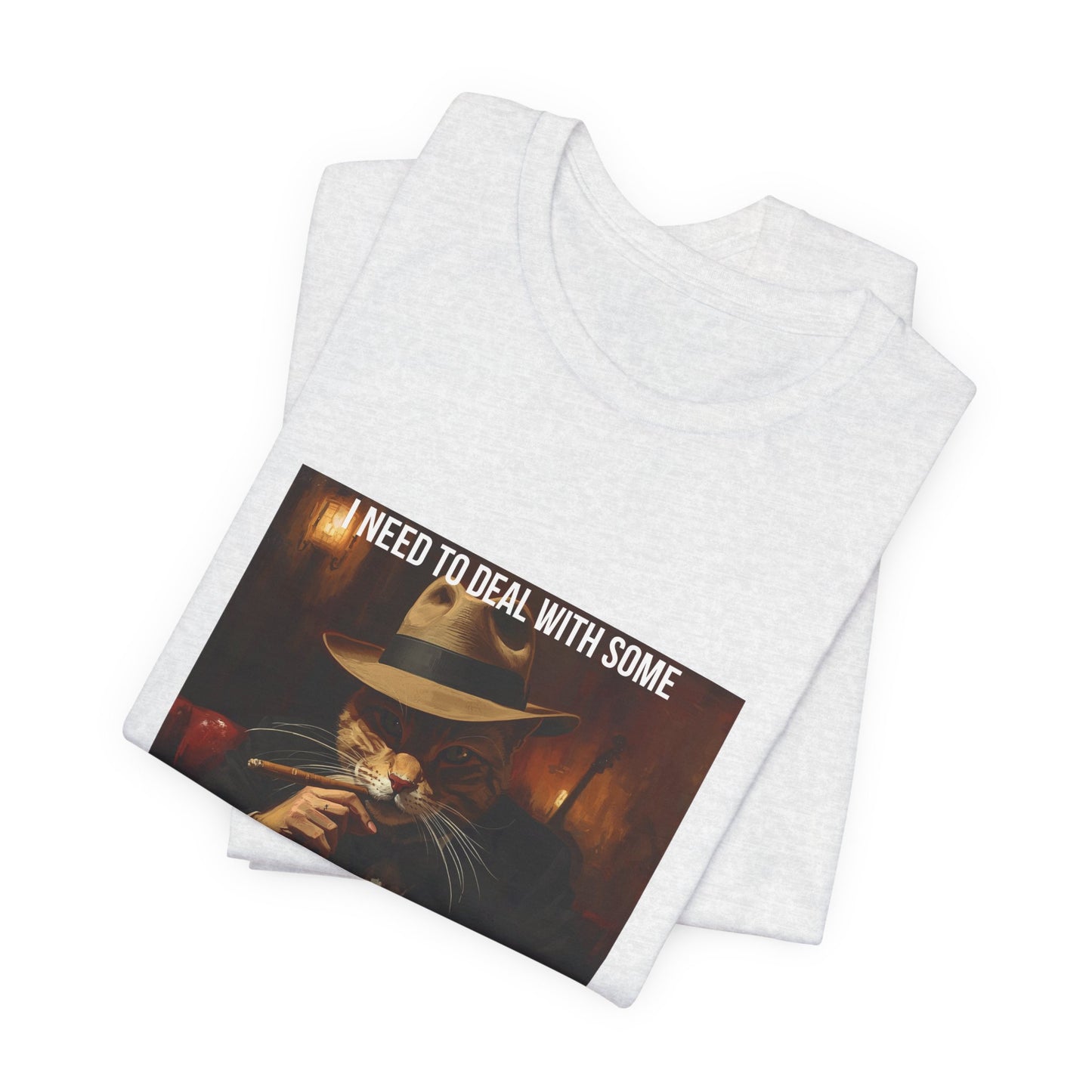 Funny Cat Mafia T-Shirt — "Purr-sonal Business" Graphic Tee