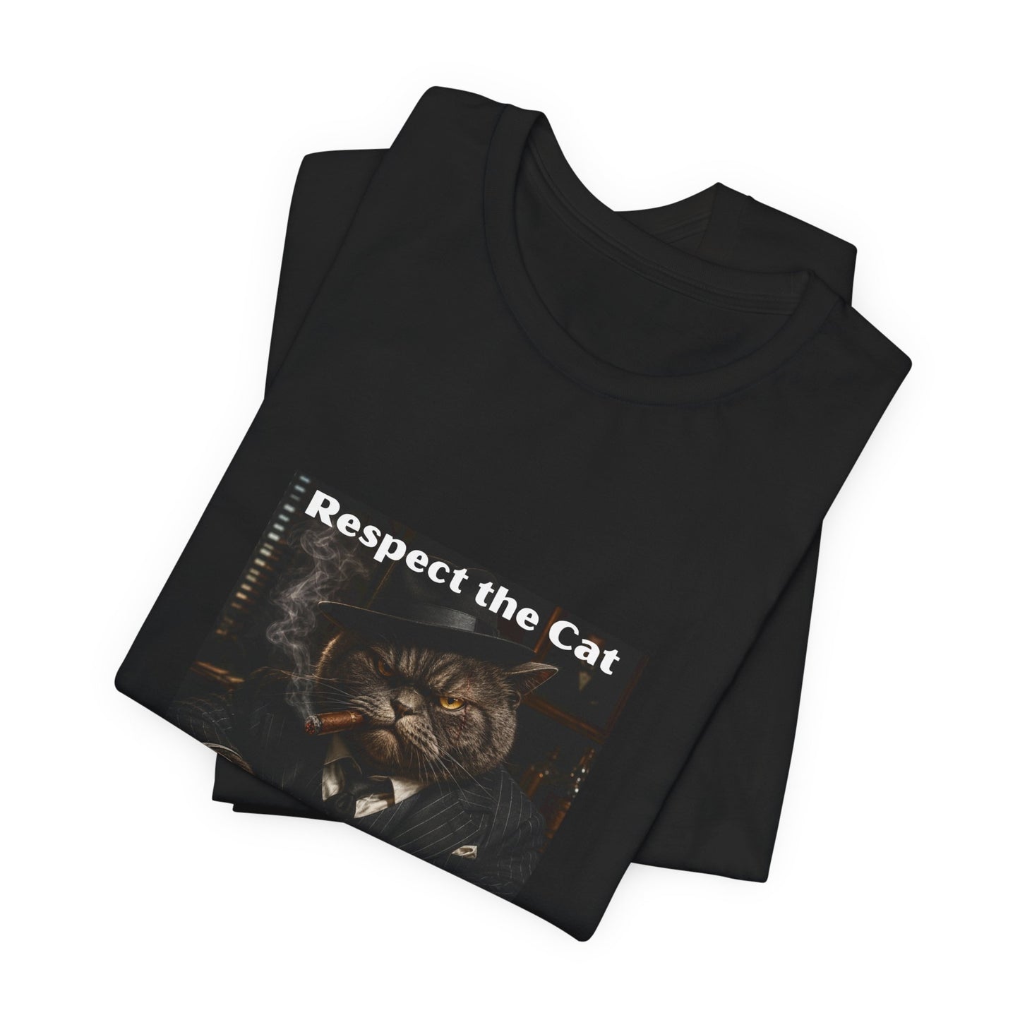 Respect the Cat T‑Shirt – "Respect the Cat or Sleep with the Fish" Vintage Cat Tee