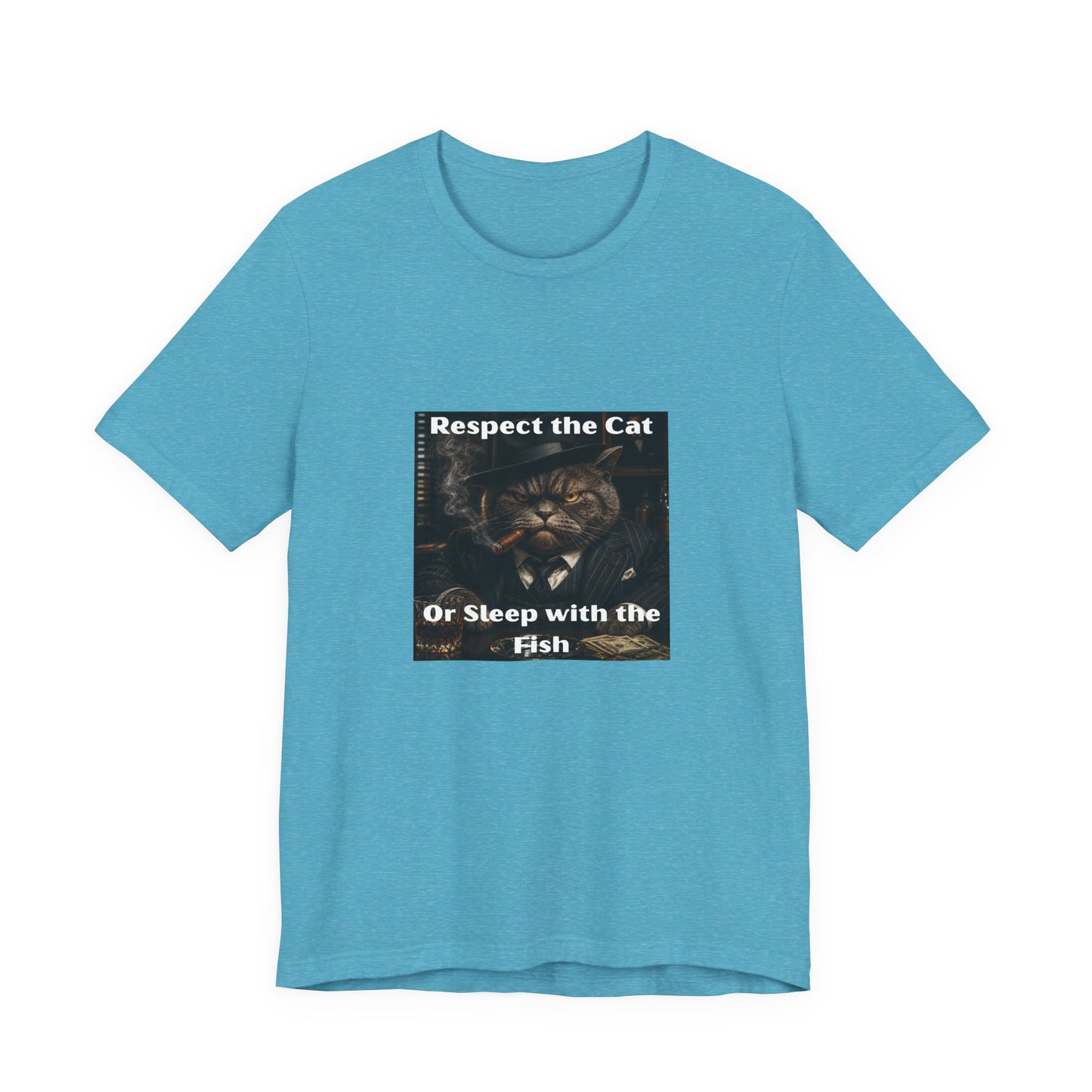 Respect the Cat T‑Shirt – "Respect the Cat or Sleep with the Fish" Vintage Cat Tee