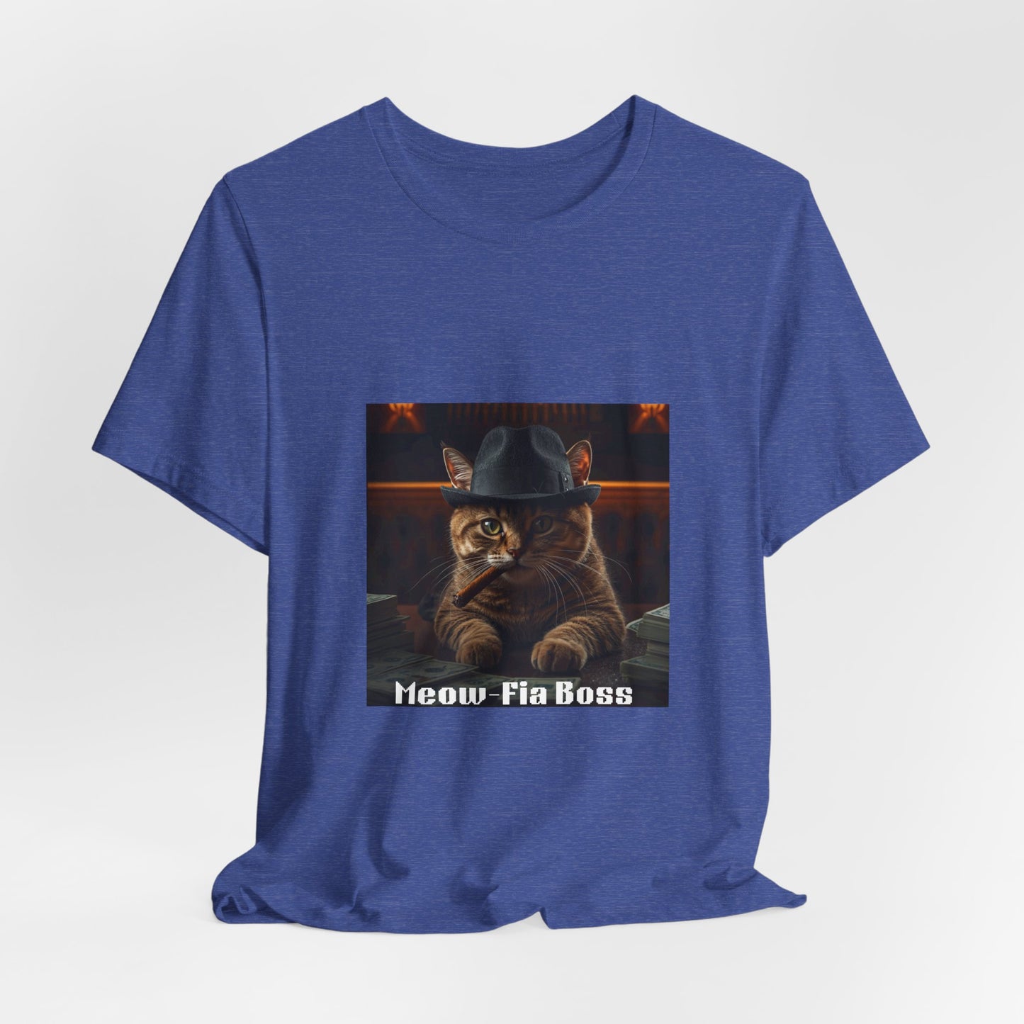 Mafia Feline Boss Tee - Cat with Hat Graphic T-Shirt