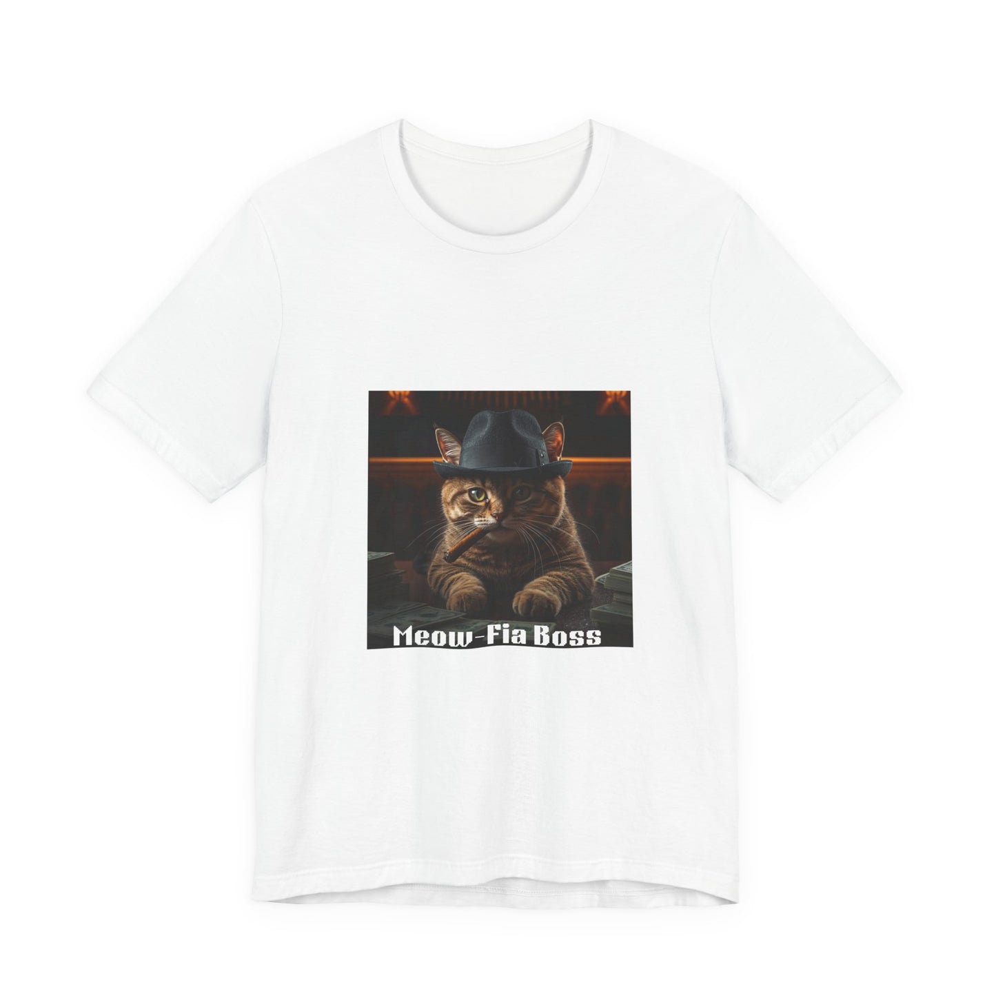 Mafia Feline Boss Tee - Cat with Hat Graphic T-Shirt