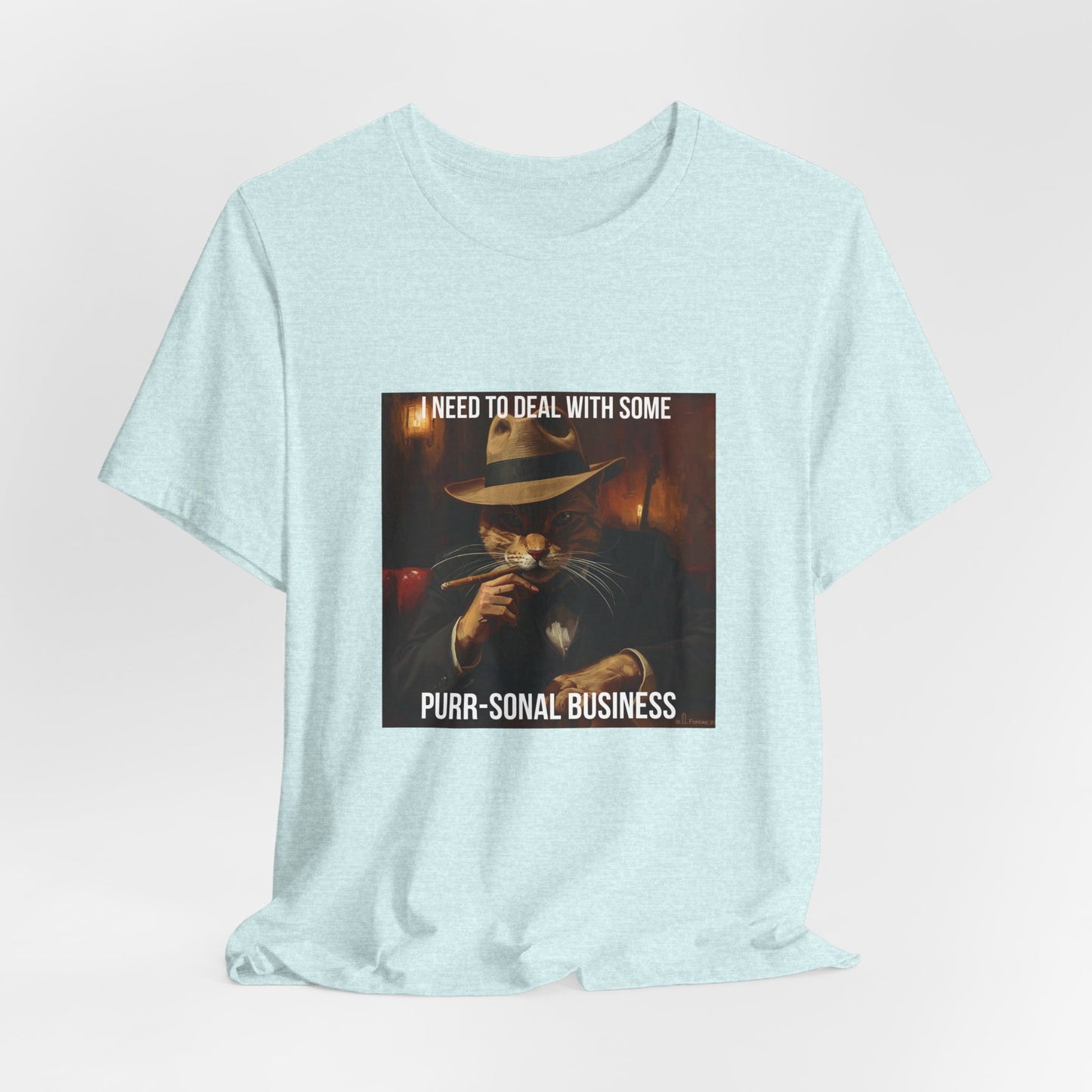 Funny Cat Mafia T-Shirt — "Purr-sonal Business" Graphic Tee