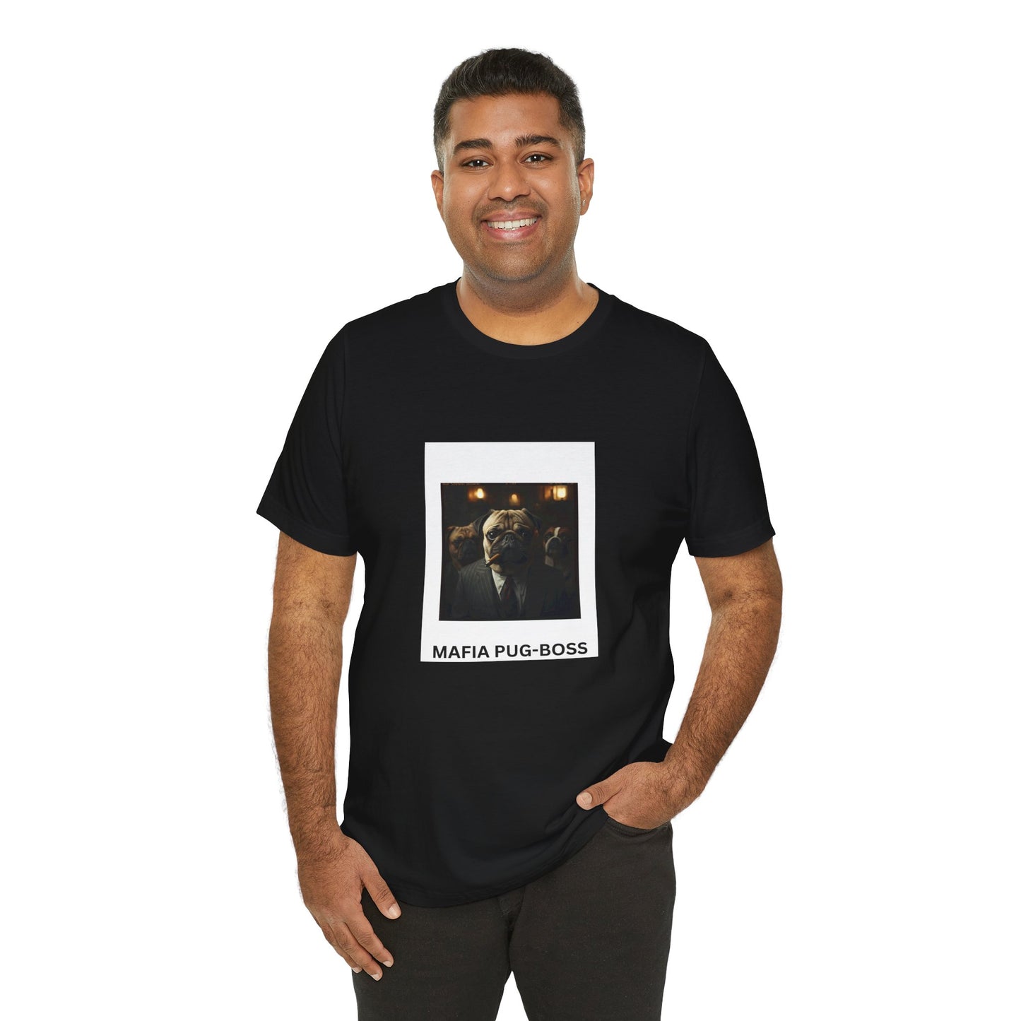 Mafia Pug-Boss Tee — Novelty Dog Portrait T-Shirt