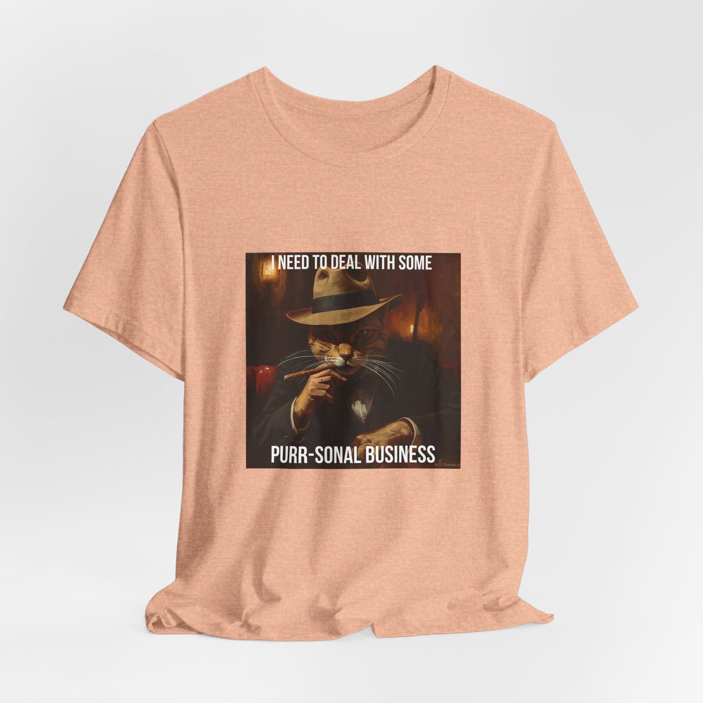 Funny Cat Mafia T-Shirt — "Purr-sonal Business" Graphic Tee