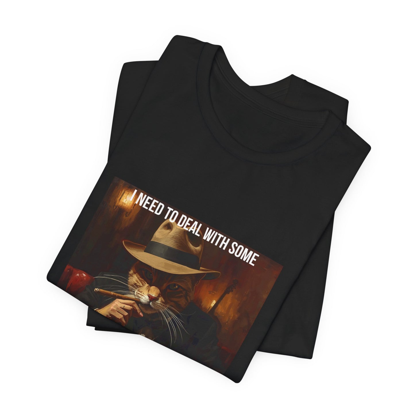 Funny Cat Mafia T-Shirt — "Purr-sonal Business" Graphic Tee