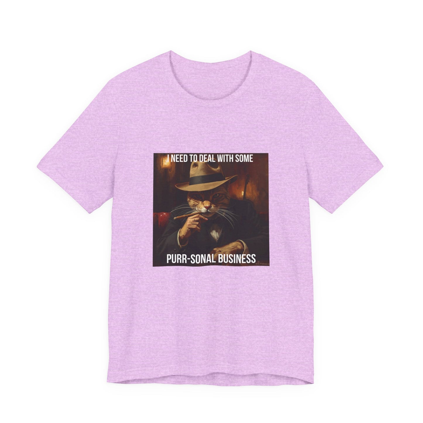 Funny Cat Mafia T-Shirt — "Purr-sonal Business" Graphic Tee