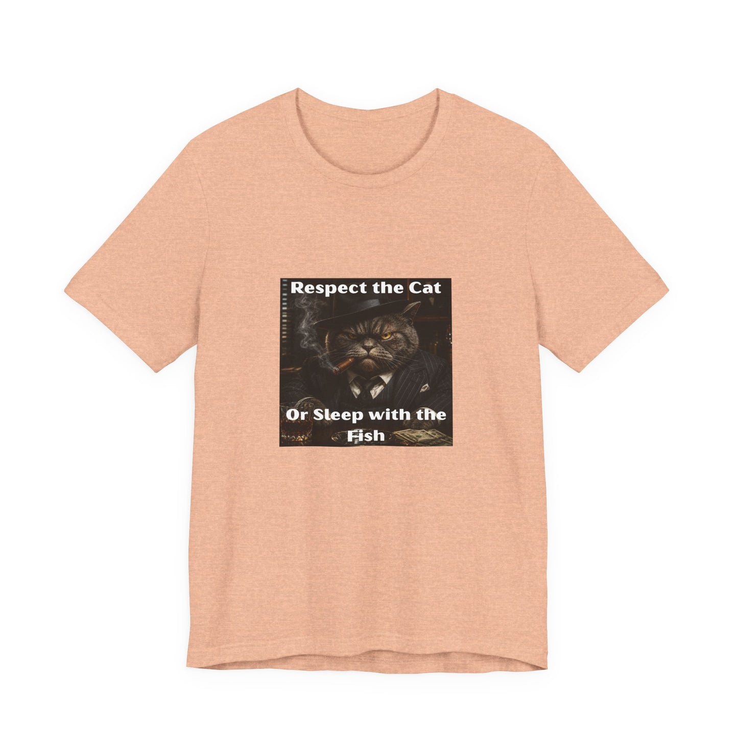 Respect the Cat T‑Shirt – "Respect the Cat or Sleep with the Fish" Vintage Cat Tee