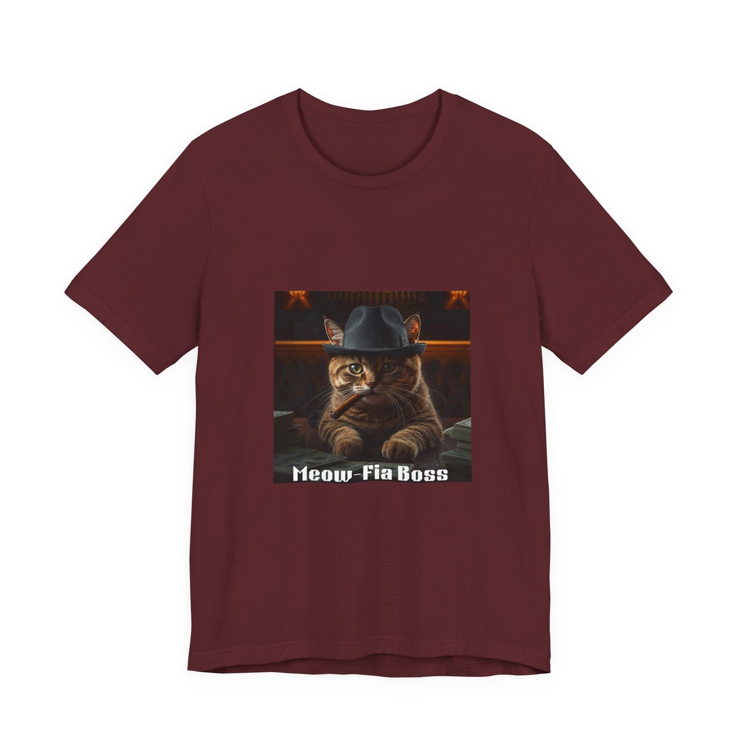 Mafia Feline Boss Tee - Cat with Hat Graphic T-Shirt