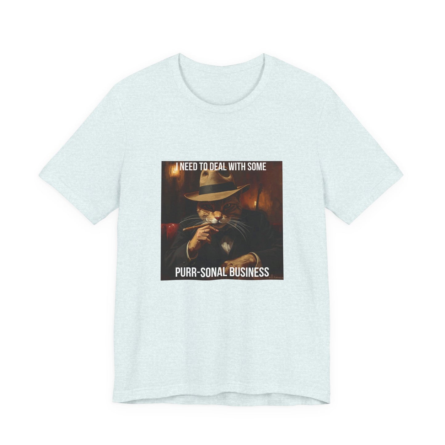 Funny Cat Mafia T-Shirt — "Purr-sonal Business" Graphic Tee