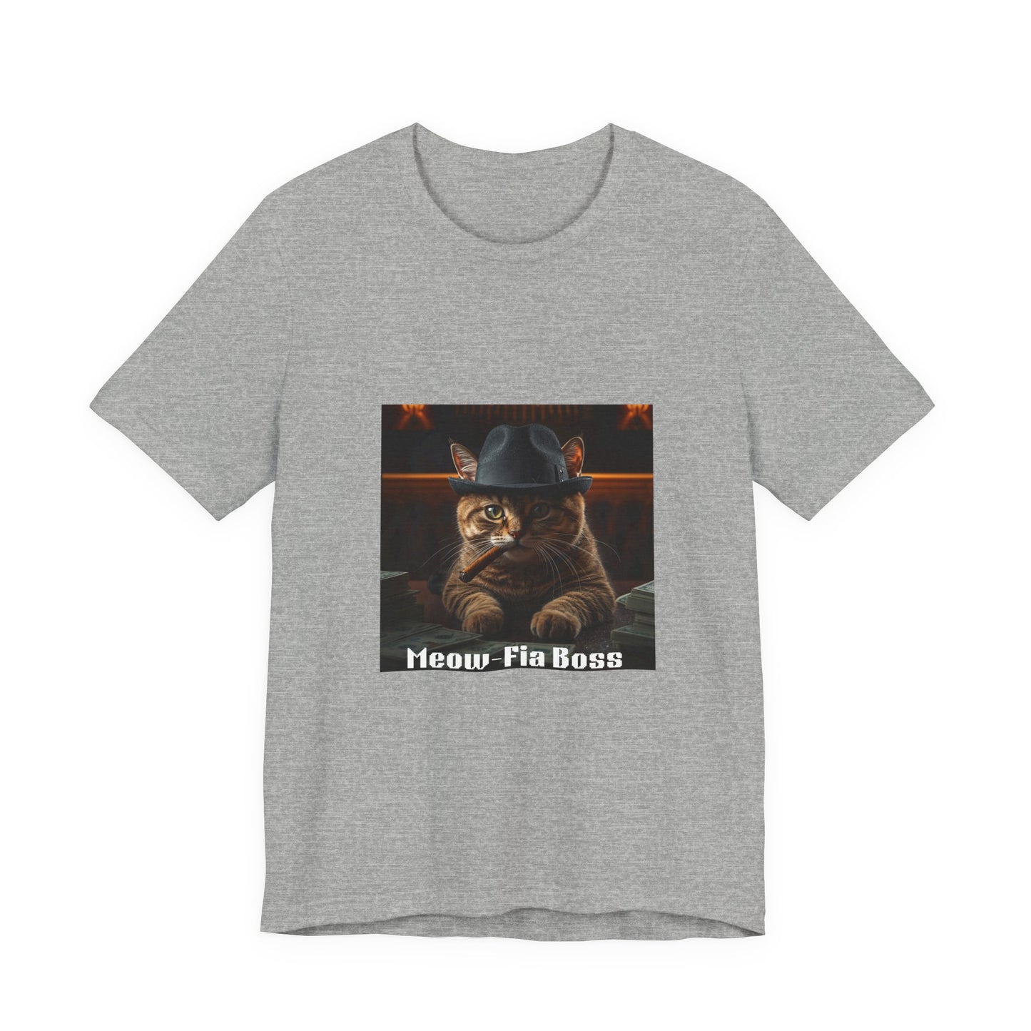 Mafia Feline Boss Tee - Cat with Hat Graphic T-Shirt