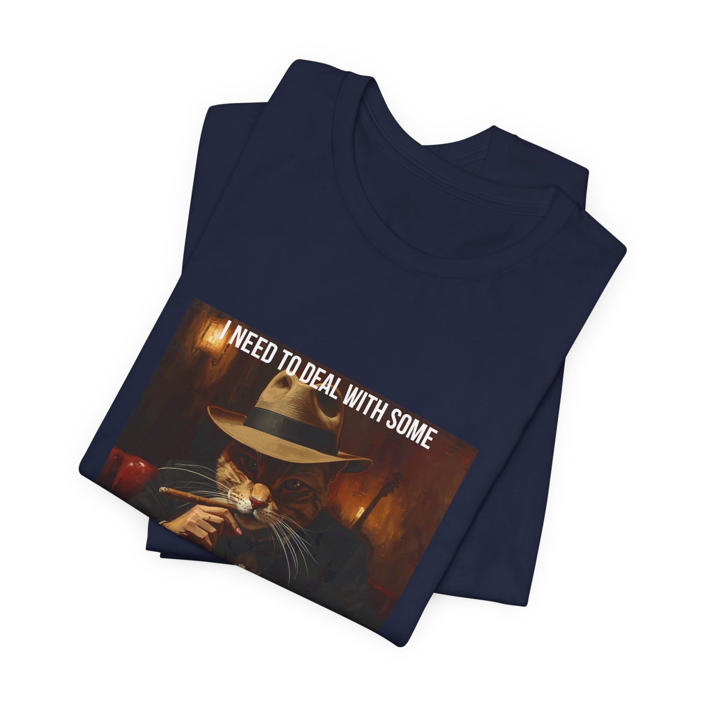 Funny Cat Mafia T-Shirt — "Purr-sonal Business" Graphic Tee