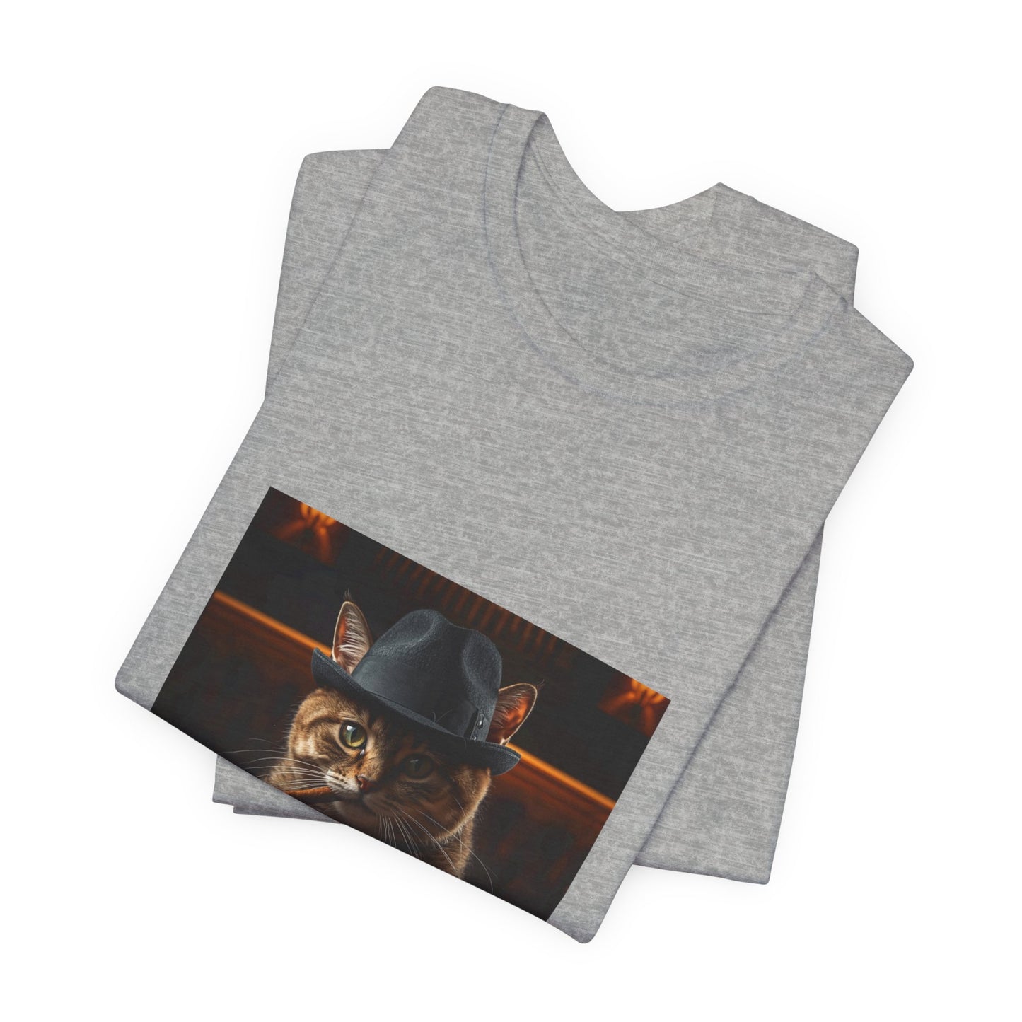 Mafia Feline Boss Tee - Cat with Hat Graphic T-Shirt