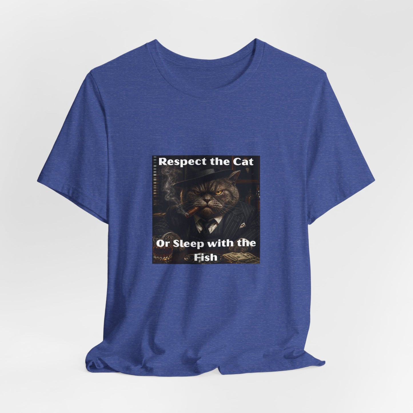 Respect the Cat T‑Shirt – "Respect the Cat or Sleep with the Fish" Vintage Cat Tee
