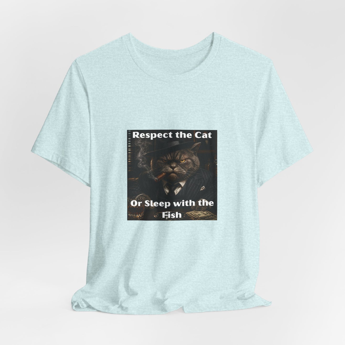 Respect the Cat T‑Shirt – "Respect the Cat or Sleep with the Fish" Vintage Cat Tee