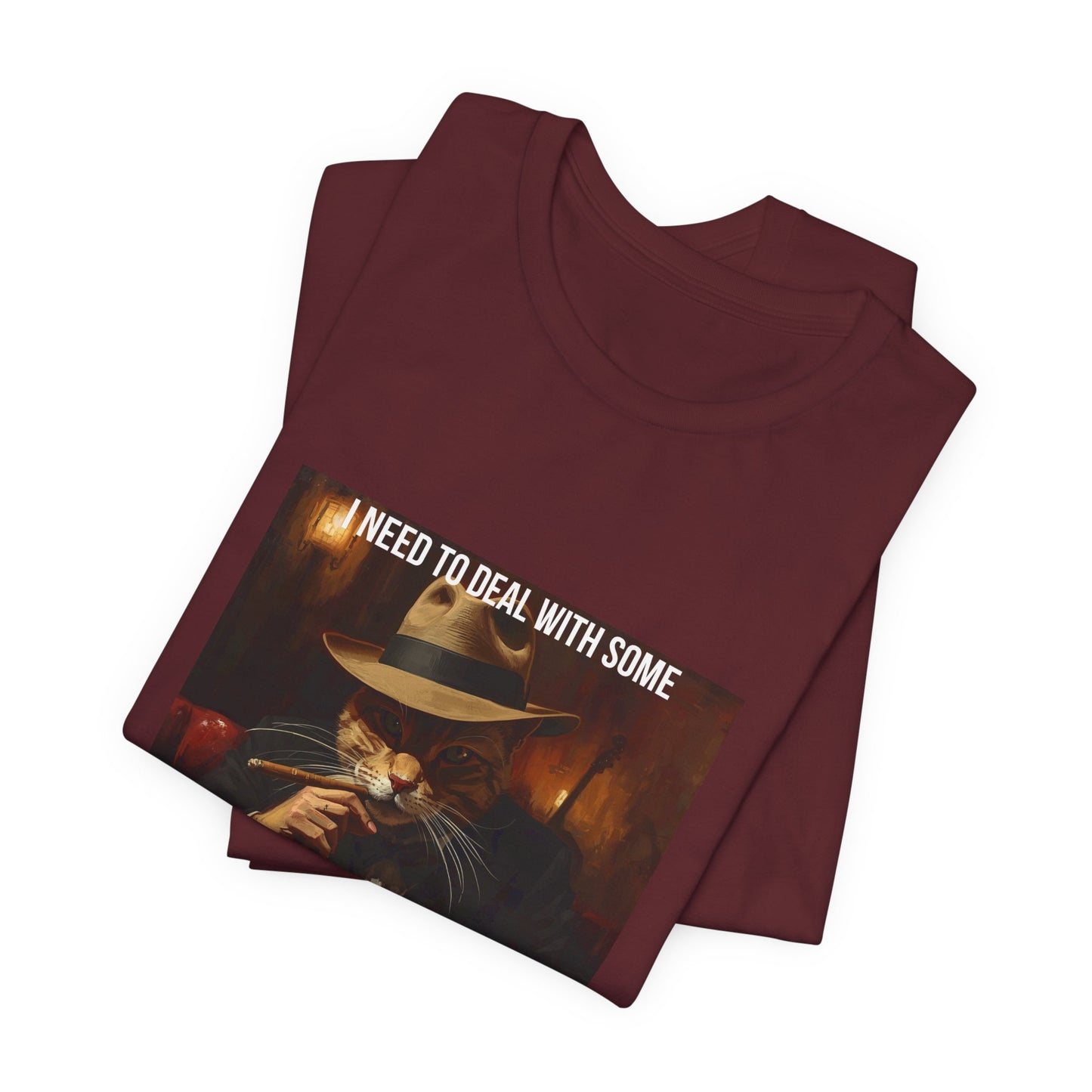 Funny Cat Mafia T-Shirt — "Purr-sonal Business" Graphic Tee
