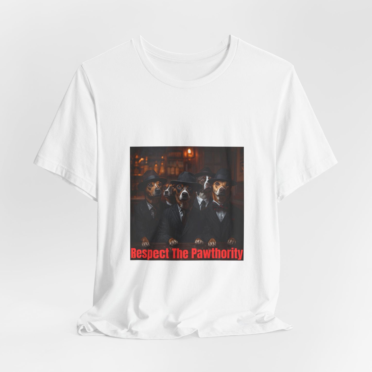 Respect The Pawthority Tee — Dog Mafia Gang Graphic T-Shirt
