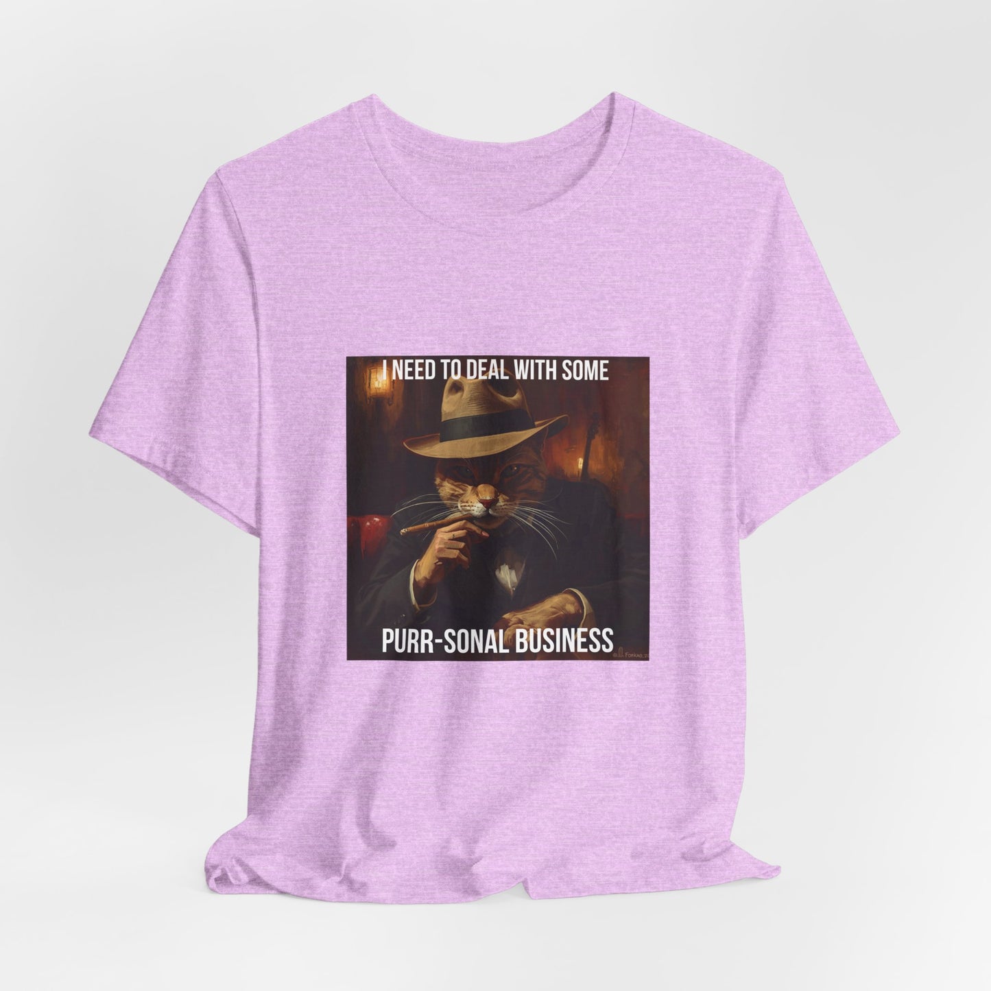 Funny Cat Mafia T-Shirt — "Purr-sonal Business" Graphic Tee