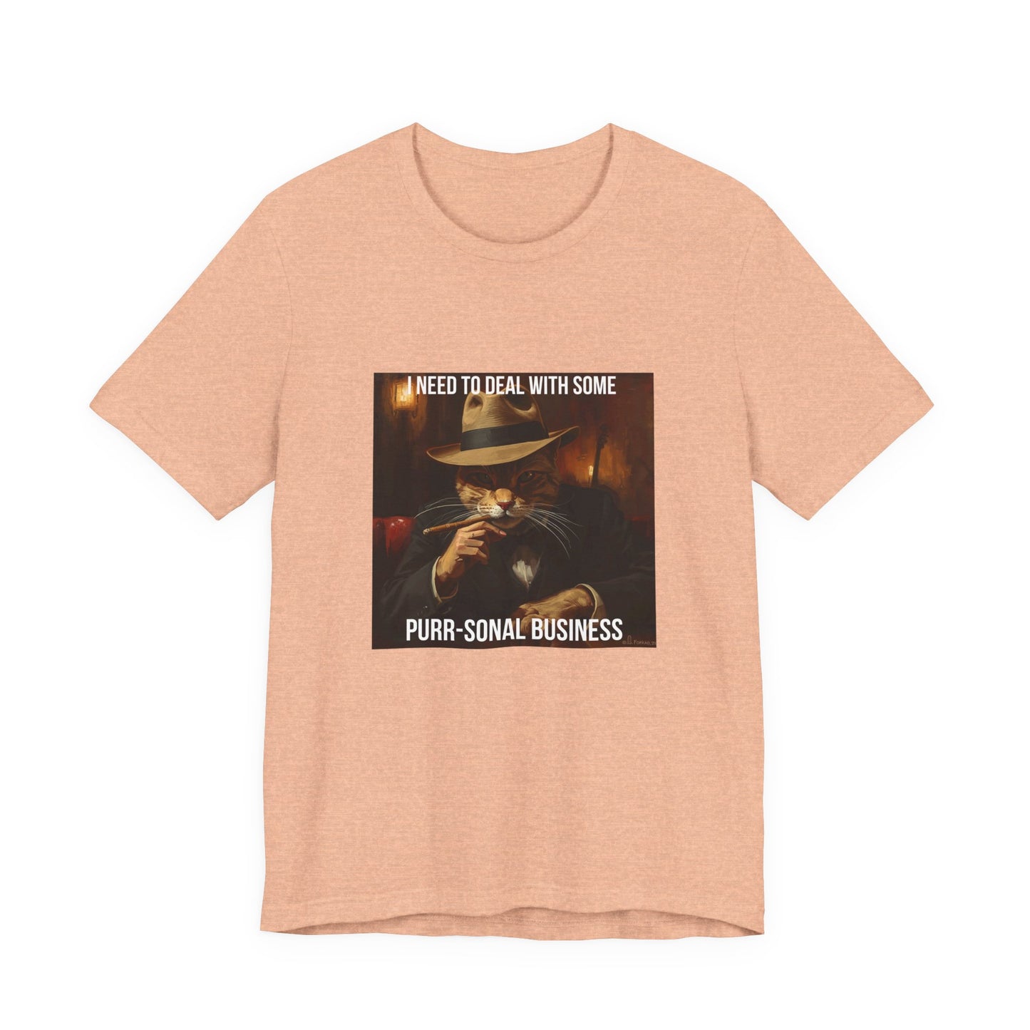 Funny Cat Mafia T-Shirt — "Purr-sonal Business" Graphic Tee
