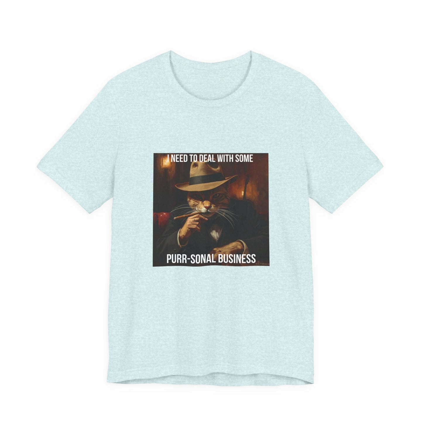 Funny Cat Mafia T-Shirt — "Purr-sonal Business" Graphic Tee