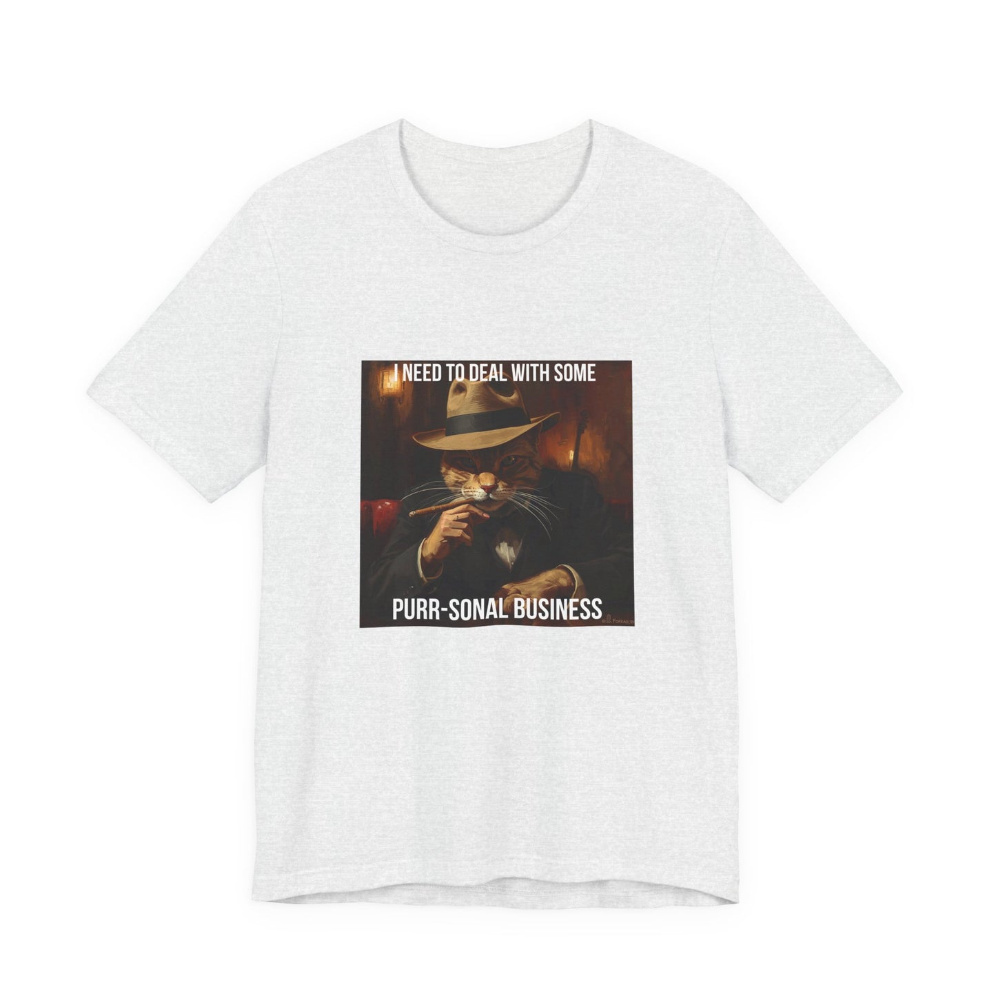 Funny Cat Mafia T-Shirt — "Purr-sonal Business" Graphic Tee