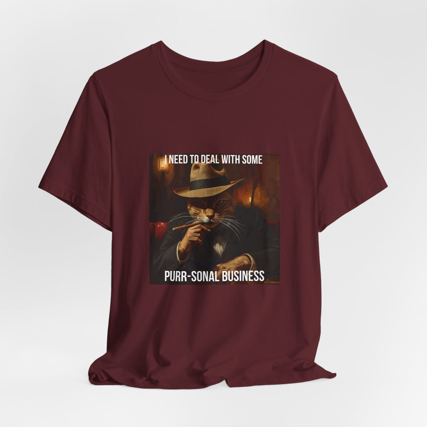 Funny Cat Mafia T-Shirt — "Purr-sonal Business" Graphic Tee