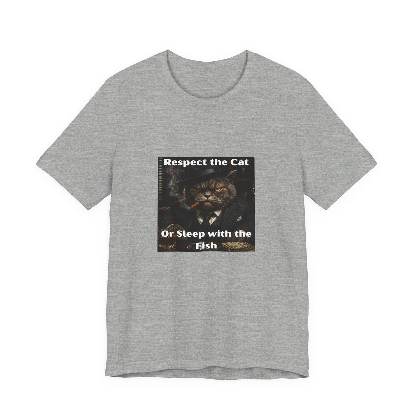 Respect the Cat T‑Shirt – "Respect the Cat or Sleep with the Fish" Vintage Cat Tee