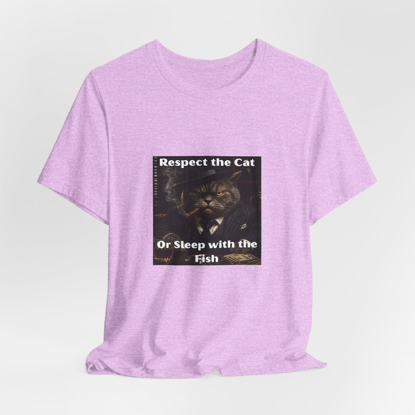 Respect the Cat T‑Shirt – "Respect the Cat or Sleep with the Fish" Vintage Cat Tee