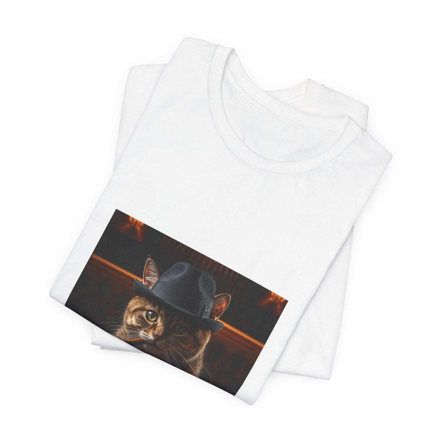 Mafia Feline Boss Tee - Cat with Hat Graphic T-Shirt