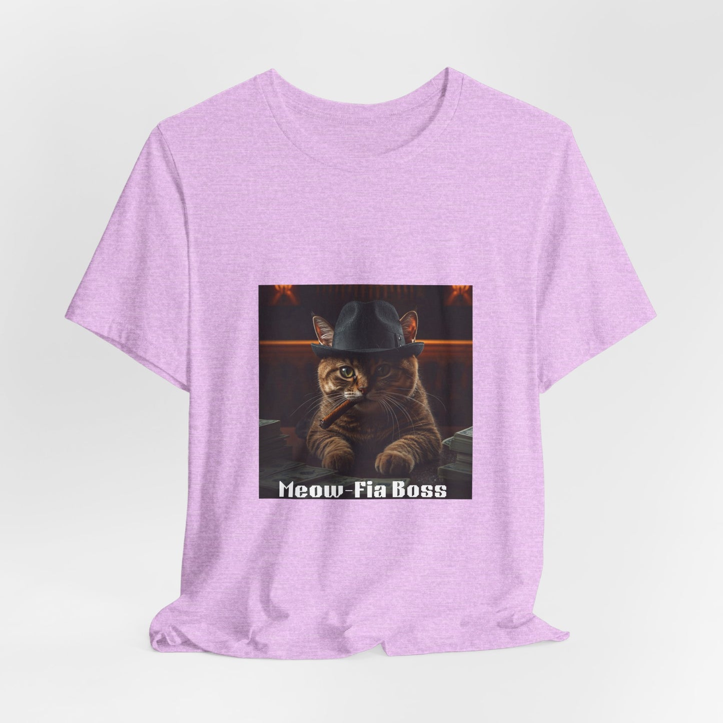 Mafia Feline Boss Tee - Cat with Hat Graphic T-Shirt