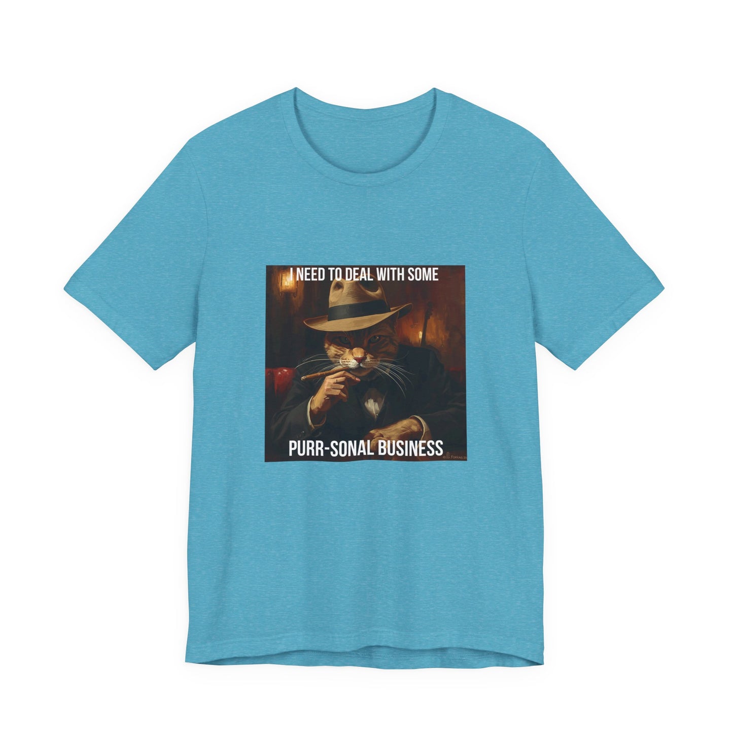 Funny Cat Mafia T-Shirt — "Purr-sonal Business" Graphic Tee