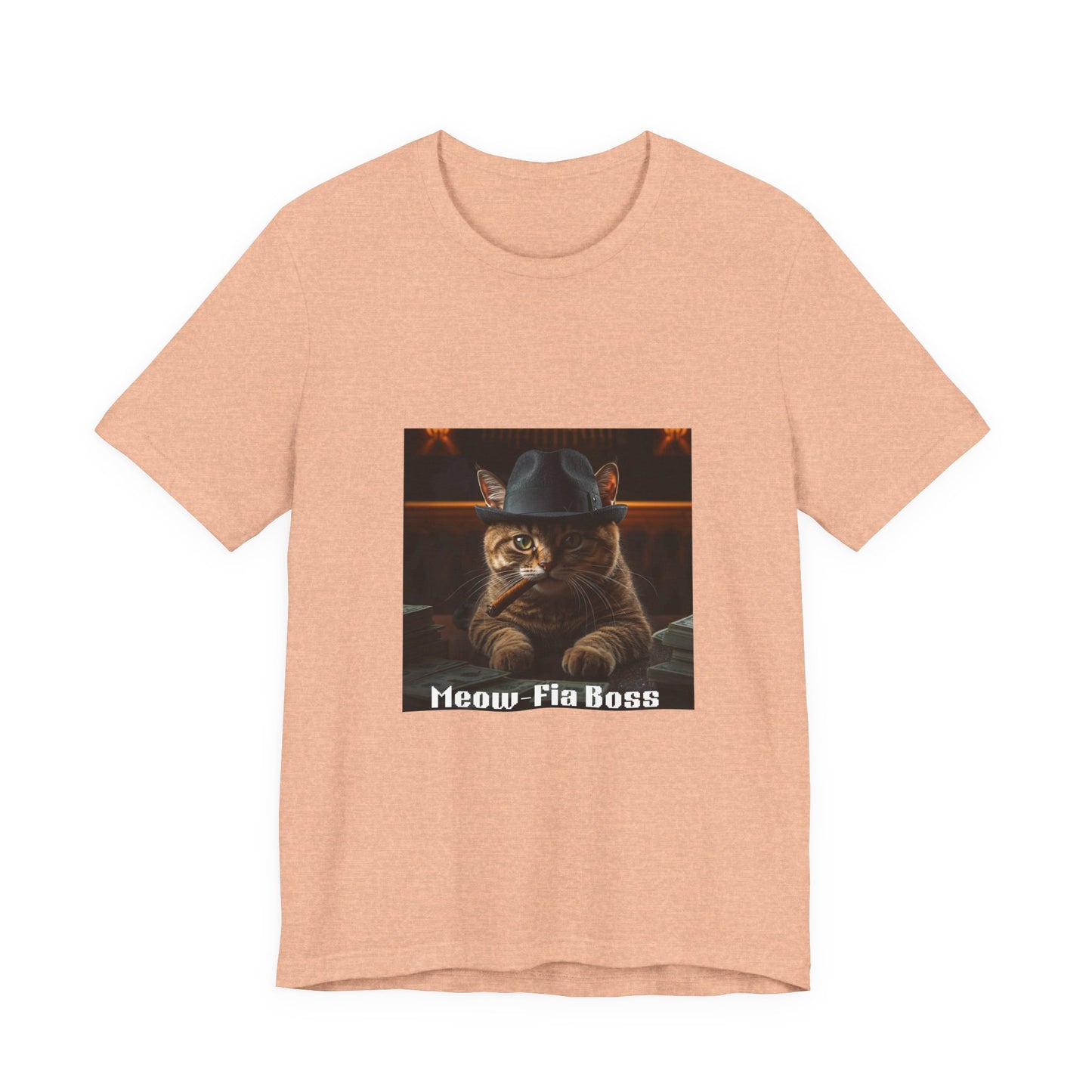 Mafia Feline Boss Tee - Cat with Hat Graphic T-Shirt
